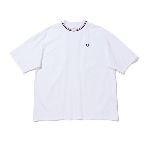 FRED PERRY × BEAMS Oversize Pique T-shirts White